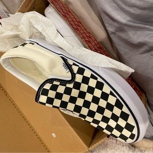 Vans classic slip on black & white checkerboard